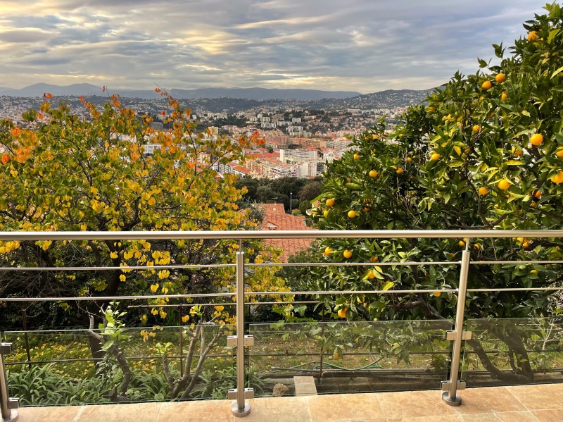 Pose d’un garde-corps en inox à Nice dans les Alpes Maritimes.