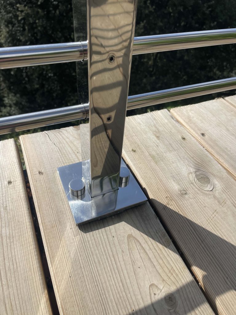 garde-corps inox 316L brillant